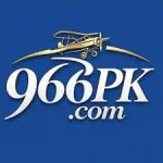 966PK Game official logo with airplane graphic on blue background