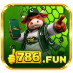 786 Fun Game official mascot with Pakistan flag and mobile app logo.