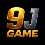 9J Game logo with bold gold and silver text on a black background.