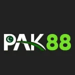 PAK88 Game official logo with green and white colors on black background.