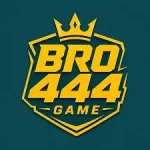 BRO444 Game official logo with golden crown design on teal background.