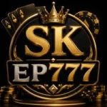 SK ep777 Game Logo - Gold and Black Casino Gaming App