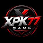 Xpk77 Game official logo with bold red and black design on dark background