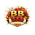 BB333 Game logo with playing cards, golden crown, red dice, and bold BB333 Game text on dark background