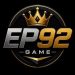 EP92 Game official logo featuring a golden crown on top, bold silver and black "EP92" text in the center, and "GAME" written below with decorative gold lines on a dark circular background.