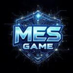 MES Game logo with futuristic blue shield and circuit design